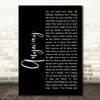 Martina McBride Anyway Black Script Decorative Wall Art Gift Song Lyric Print