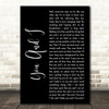 Foy Vance You And I Black Script Decorative Wall Art Gift Song Lyric Print