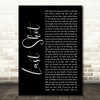 Kip Moore Last Shot Black Script Decorative Wall Art Gift Song Lyric Print