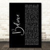Josh Groban Believe Black Script Decorative Wall Art Gift Song Lyric Print