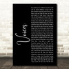 Chris Young Voices Black Script Decorative Wall Art Gift Song Lyric Print