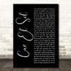 Airbag Cae El Sol Black Script Decorative Wall Art Gift Song Lyric Print