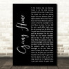 Runrig Going Home Black Script Decorative Wall Art Gift Song Lyric Print