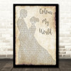 Chicago Colour My World Man Lady Dancing Decorative Wall Art Gift Song Lyric Print