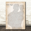 George Michael Father Figure Father & Baby Decorative Wall Art Gift Song Lyric Print