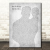 Ashley Marina You'll Always Be My Hero Father & Baby Grey Decorative Gift Song Lyric Print