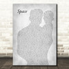 Biffy Clyro Space Father & Baby Grey Decorative Wall Art Gift Song Lyric Print