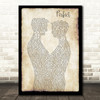 Ed Sheeran Perfect Gay Couple Two Men Dancing Decorative Wall Art Gift Song Lyric Print