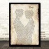Michael Buble Home Gay Couple Two Men Dancing Decorative Wall Art Gift Song Lyric Print