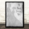 Bon Jovi All About Loving You Grey Man Lady Dancing Decorative Gift Song Lyric Print