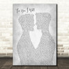 Monica For You I Will Two Men Gay Couple Wedding Grey Decorative Gift Song Lyric Print