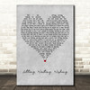 Jack Johnson Sitting, Waiting, Wishing Grey Heart Decorative Wall Art Gift Song Lyric Print