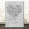 Elvis Presley Are You Lonesome Tonight Grey Heart Decorative Wall Art Gift Song Lyric Print
