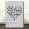 The Rolling Stones Waiting On a Friend Grey Heart Decorative Wall Art Gift Song Lyric Print