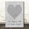 Alicia Keys Try Sleeping With A Broken Heart Grey Heart Decorative Gift Song Lyric Print
