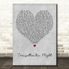 Leif Vollebekk Transatlantic Flight Grey Heart Decorative Wall Art Gift Song Lyric Print