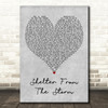 Bob Dylan Shelter From the Storm Grey Heart Decorative Wall Art Gift Song Lyric Print