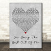 Michael Ball You Bring the Best Out of Me Grey Heart Decorative Gift Song Lyric Print