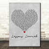 Carrie Underwood Lessons Learned Grey Heart Decorative Wall Art Gift Song Lyric Print