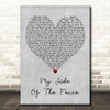 Dan + Shay My Side Of The Fence Grey Heart Decorative Wall Art Gift Song Lyric Print