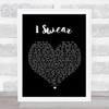 All 4 One I Swear Black Heart Song Lyric Quote Print