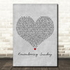 All Time Low Remembering Sunday Grey Heart Decorative Wall Art Gift Song Lyric Print