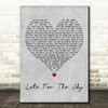 Jackson Browne Late for the Sky Grey Heart Decorative Wall Art Gift Song Lyric Print