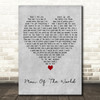 Fleetwood Mac Man Of The World Grey Heart Decorative Wall Art Gift Song Lyric Print