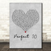 The Beautiful South Perfect 10 Grey Heart Decorative Wall Art Gift Song Lyric Print