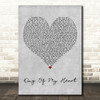 Taylor Swift King Of My Heart Grey Heart Decorative Wall Art Gift Song Lyric Print