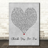 George Strait Check Yes Or No Grey Heart Decorative Wall Art Gift Song Lyric Print