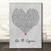 Elevation Worship Do It Again Grey Heart Decorative Wall Art Gift Song Lyric Print