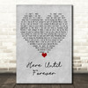 In Flames Here Until Forever Grey Heart Decorative Wall Art Gift Song Lyric Print