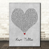 Dropkick Murphys Rose Tattoo Grey Heart Decorative Wall Art Gift Song Lyric Print