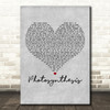 Frank Turner Photosynthesis Grey Heart Decorative Wall Art Gift Song Lyric Print