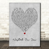 Morgan Wallen Wasted On You Grey Heart Decorative Wall Art Gift Song Lyric Print
