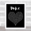 Frightened Rabbit Poke Black Heart Song Lyric Quote Print