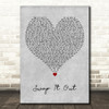 Justin Bieber Swap It Out Grey Heart Decorative Wall Art Gift Song Lyric Print