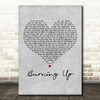 Jonas Brothers Burning Up Grey Heart Decorative Wall Art Gift Song Lyric Print