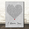 Kelly Clarkson I Dare You Grey Heart Decorative Wall Art Gift Song Lyric Print
