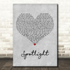 Jennifer Hudson Spotlight Grey Heart Decorative Wall Art Gift Song Lyric Print