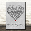 Bill Conti Gonna Fly Now Grey Heart Decorative Wall Art Gift Song Lyric Print