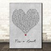 Demi Lovato Fix a Heart Grey Heart Decorative Wall Art Gift Song Lyric Print
