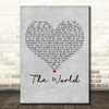 Brad Paisley The World Grey Heart Decorative Wall Art Gift Song Lyric Print