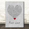 Harry Styles Fine Line Grey Heart Decorative Wall Art Gift Song Lyric Print