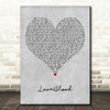 King Charles Loveblood Grey Heart Decorative Wall Art Gift Song Lyric Print