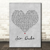 Stevie Wonder Sir Duke Grey Heart Decorative Wall Art Gift Song Lyric Print