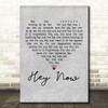 London Grammar Hey Now Grey Heart Decorative Wall Art Gift Song Lyric Print