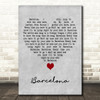 George Ezra Barcelona Grey Heart Decorative Wall Art Gift Song Lyric Print