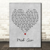 Paul Buchanan Mid Air Grey Heart Decorative Wall Art Gift Song Lyric Print